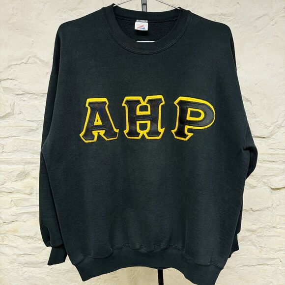 Vtg Alpha Eta Ro Greek AHP Letters Crewneck Sweatshirt Fraternity 90s College - Picture 1 of 6